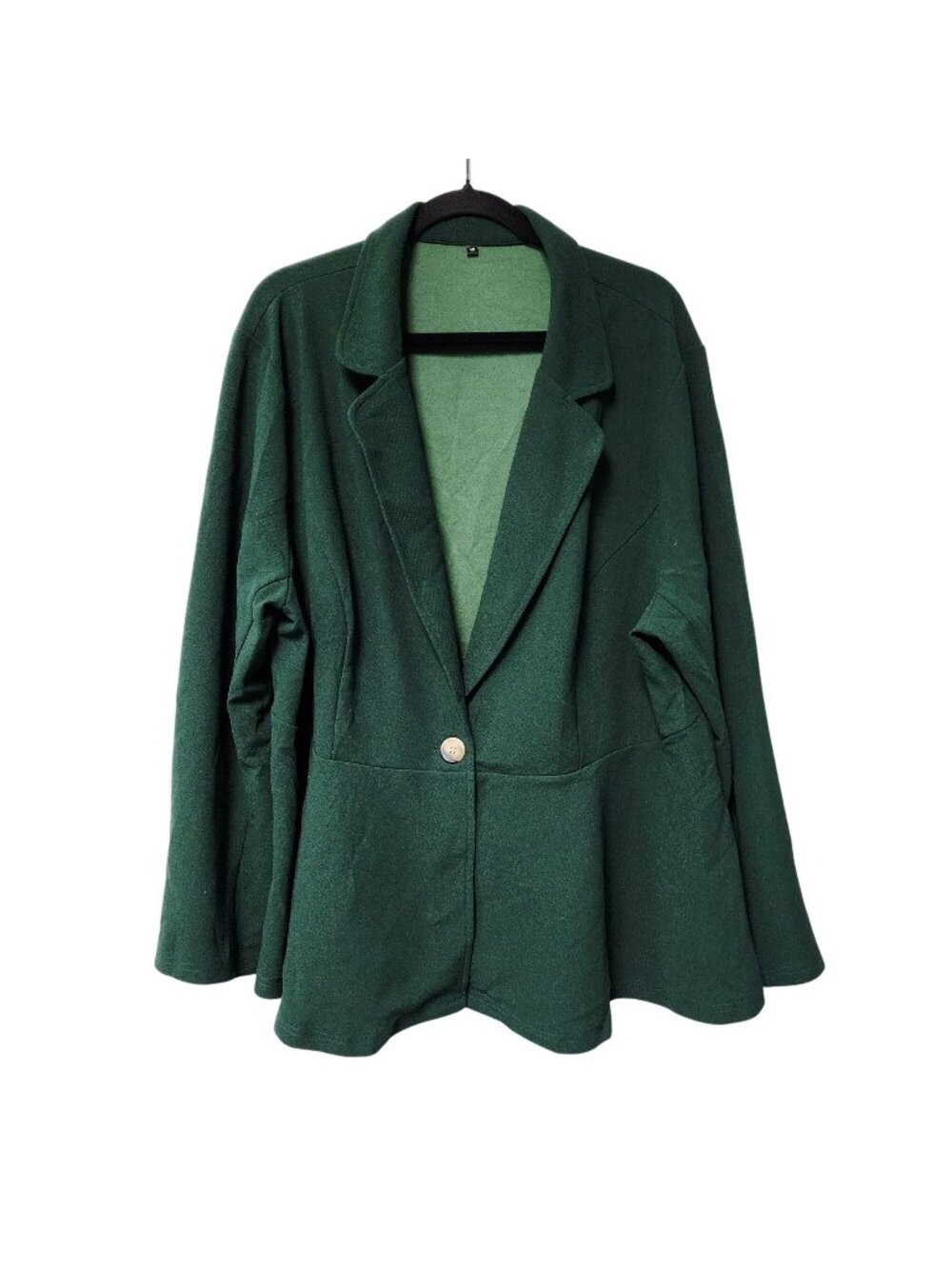Plus Size Womens Green Single-Button Blazer Jacket 4X - Comfortable Stylish